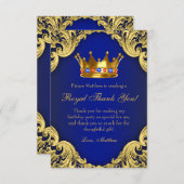 プリンスファンシーバースデーパーティーサンキューカード サンキューカード (正面/裏面)