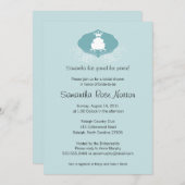 プリンスフロッグをテーマにしたブライダルシャワー 招待状 (正面/裏面)