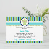 プリンスフロッグ男の赤ちゃんシャワー招待状 招待状 (スタンド正面)