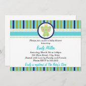 プリンスフロッグ男の赤ちゃんシャワー招待状 招待状 (正面/裏面)