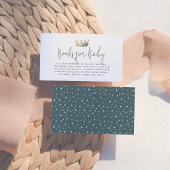 プリンスブルー王室のクラウン赤ちゃんシャワーベビー本 エンクロージャーカード