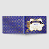 プリンスブルー王室の金ゴールドアフリカ系アメリカ男の赤ちゃん ゲストブック (全面)