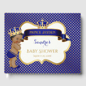 プリンスブルー王室の金ゴールドアフリカ系アメリカ男の赤ちゃん ゲストブック (正面)