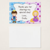 プリンスプリンセスギフトメッセージカードサンキューラベル (正面&裏面)