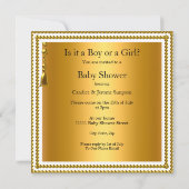 プリンスプリンセスジェンダーが赤ちゃんシャワーブルネットを明かす 招待状 (裏面)