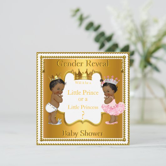 プリンスプリンセスジェンダーが赤ちゃんシャワー民族を明らかにする 招待状 (スタンド正面)