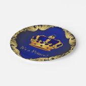 プリンスベイビーシャワーペーパープレート ペーパープレート (アングル)