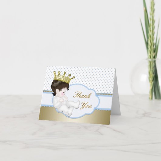 プリンスベイビーシャワー感謝状 サンキューカード (正面)