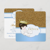 プリンスベイビーシャワー 招待状 (正面/裏面)