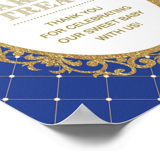 プリンスベビーシャワーは、キャンディバーの看板を好む ポスター (角)