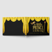 プリンスベビーシャワーゲストブックブラック金ゴールドプリンス ゲストブック (全面)