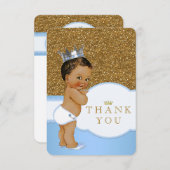 プリンスベビーシャワーサンキューカード サンキューカード (正面/裏面)