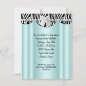 プリンスベビーシャワーボーイエスニックゼブラ 招待状 (裏面)