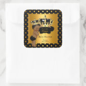プリンスベビーシャワーボーイブラック金ゴールドエスニック スクエアシール (バッグ)