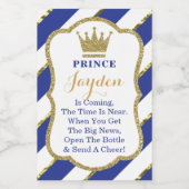 プリンスベビーシャワーミニワインボトルラベル ワインラベル (シングルラベル)