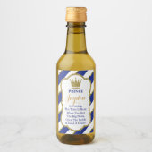 プリンスベビーシャワーミニワインボトルラベル ワインラベル (正面)