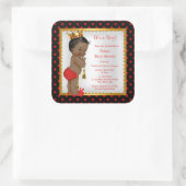 プリンスベビーシャワーレッド金ゴールドブラックボーイエスニック スクエアシール (バッグ)