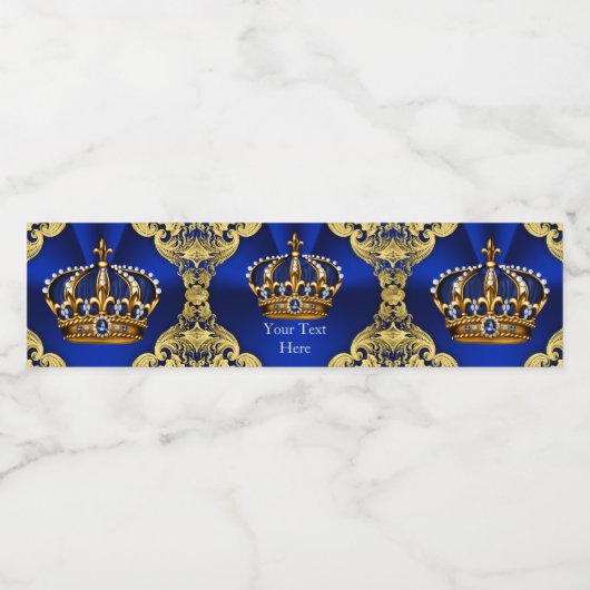 プリンスベビーシャワー水ボトルラベル ペットボトルラベル (シングルラベル)