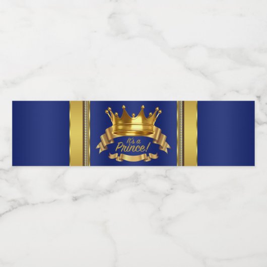 プリンスベビーシャワー水ボトルラベル ペットボトルラベル (シングルラベル)