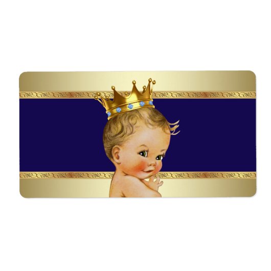 プリンスベビーシャワー水筒ラベル ラベル (正面)