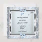 プリンスベビーシャワー男の赤ちゃんブルーダマスククラウン4F 招待状 (裏面)