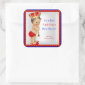 プリンスベビーシャワー赤白青ボーイブルネット スクエアシール (バッグ)