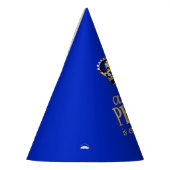 プリンスベビーシャワー金ゴールド王室のクラウンブルーパーティー パーティーハット (左)