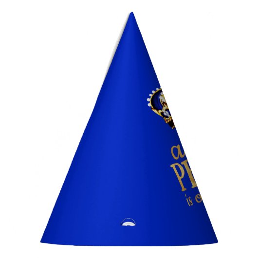 プリンスベビーシャワー金ゴールド王室のクラウンブルーパーティー パーティーハット (左)