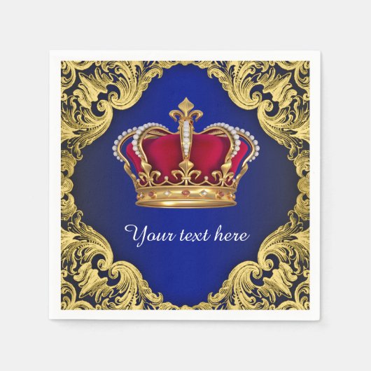 プリンスベビーシャワー スタンダードカクテルナプキン (正面)