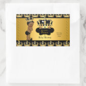 プリンスベビー王室のシャワー黒金ゴールドエスニックスティック2 長方形シール (バッグ)