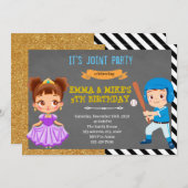 プリンスベースボール合同パーティー 招待状 (正面/裏面)