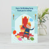 プリンスボーイ王室のバースデーパーティー サンキューカード (スタンド正面)