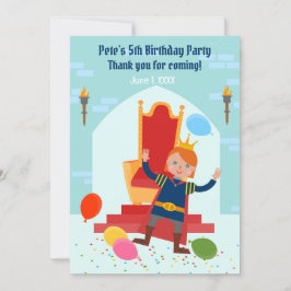 プリンスボーイ王室のバースデーパーティー サンキューカード