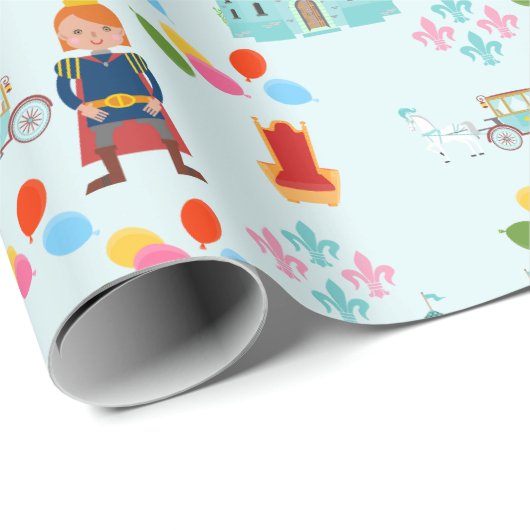 プリンスボーイ王室のバースデーパーティー ラッピングペーパー (ロールコーナー)