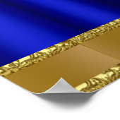 プリンスボーイ赤ちゃんシャワーブルー2アフリカ系アメリカ人 ポスター (角)