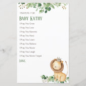 プリンスライオングリーナリーフローラ祈りの言葉forベビー (正面)