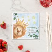 プリンスライオンゴールデンクラウンボーイ赤ちゃんシャワー スタンダードカクテルナプキン (インサイチュ)