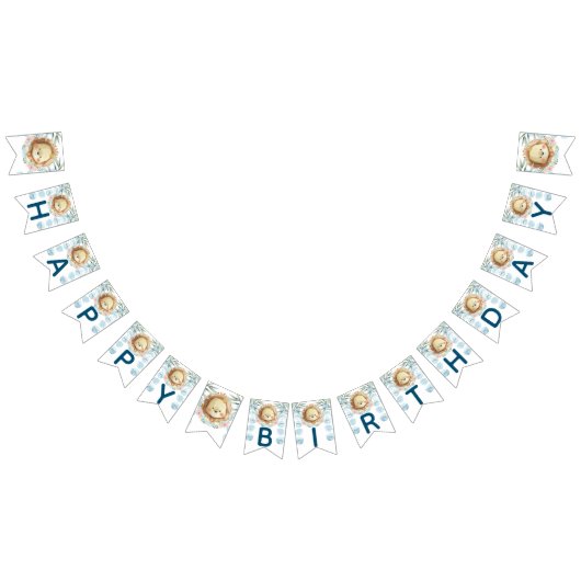 プリンスライオンジャングルハッピーバースデー バンティングフラッグ (全)