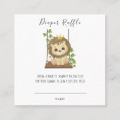 プリンスライオンスイングおむつラッフルベビーシャワー スクエア名刺 (正面)