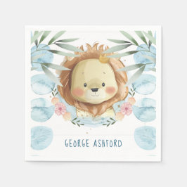 プリンスリオンイラストレーション パーソナライズされた スタンダードカクテルナプキン