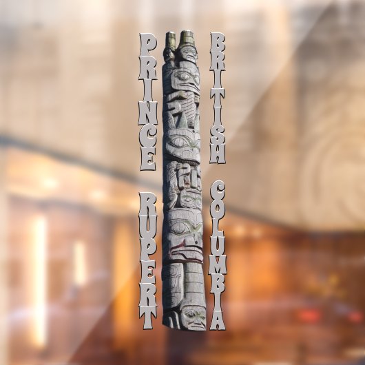 プリンスルパートデカールカナダトーテムポールウィンドウにしがみつく ウィンドウサイン (シート2)