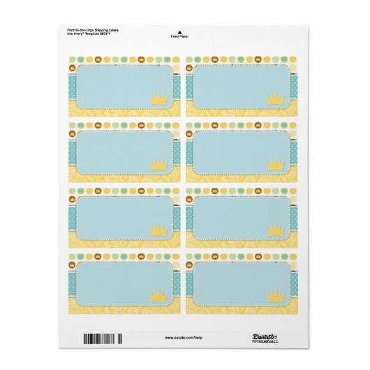 プリンス名タグ ラベル (フルシート)