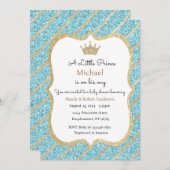 プリンス招待状、ボーイベビーシャワー招待状 招待状 (正面/裏面)