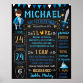 プリンス王室のお祝い誕生日標識 ポスター (正面)