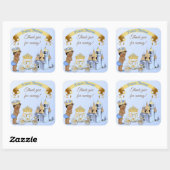 プリンス王室のキャッスルキャリッジブルー金ゴールド スクエアシール (シート)