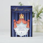 プリンス王室のブルー金ゴールド サンキューカード (スタンド正面)