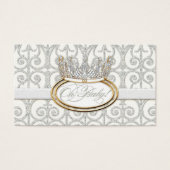 プリンス王室のプリンセスクラウンベビーシャワーメッセージカード (正面)