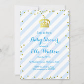 プリンス王室のベイビーシャワー招待状 招待状 (正面)
