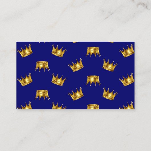 プリンス王室のベビーシャワーベビーチケット エンクロージャーカード (裏面)