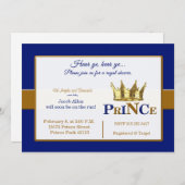 プリンス王室のベビーシャワー招待状 招待状 (正面/裏面)